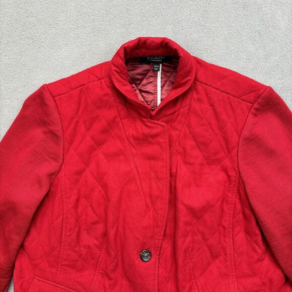 Talbots vintage quilted blazer jacket Red Wool Women’s 20 petite - Picture 2 of 14